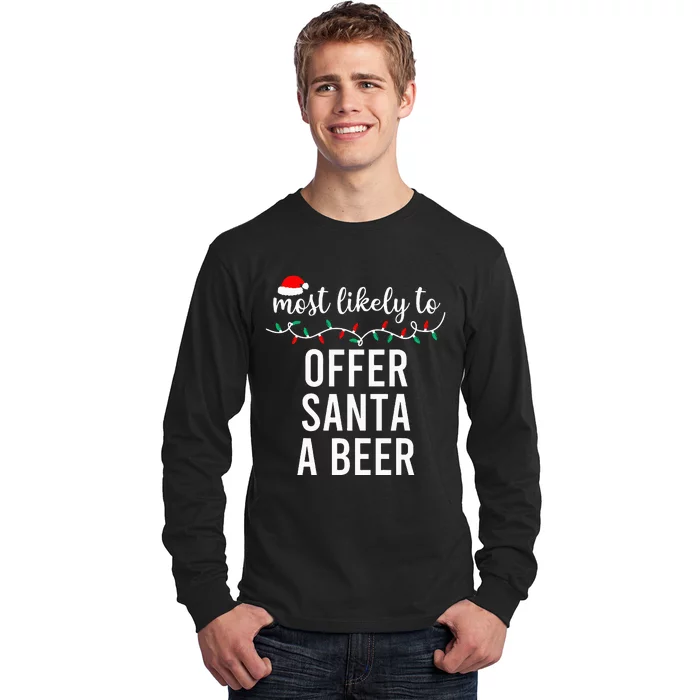 Most Likely To Christmas Matching Family Pajamas Funny Long Sleeve Shirt