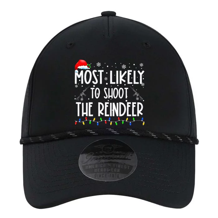 Most Likely To Shoot The Reindeer Family Matching Christmas Performance The Dyno Cap