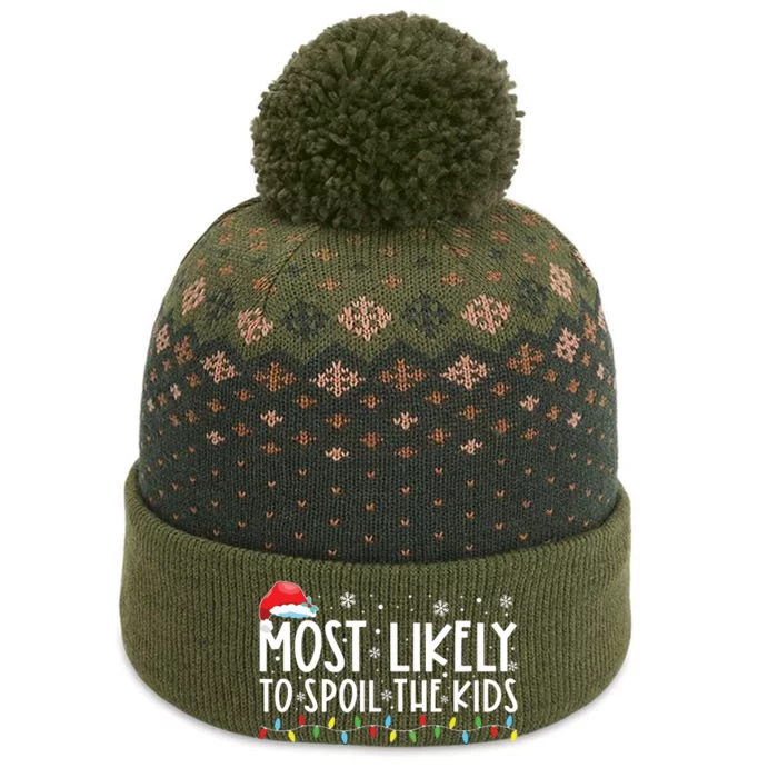 Most Likely To Spoil The Grandkids Funny Christmas Grandma The Baniff Cuffed Pom Beanie