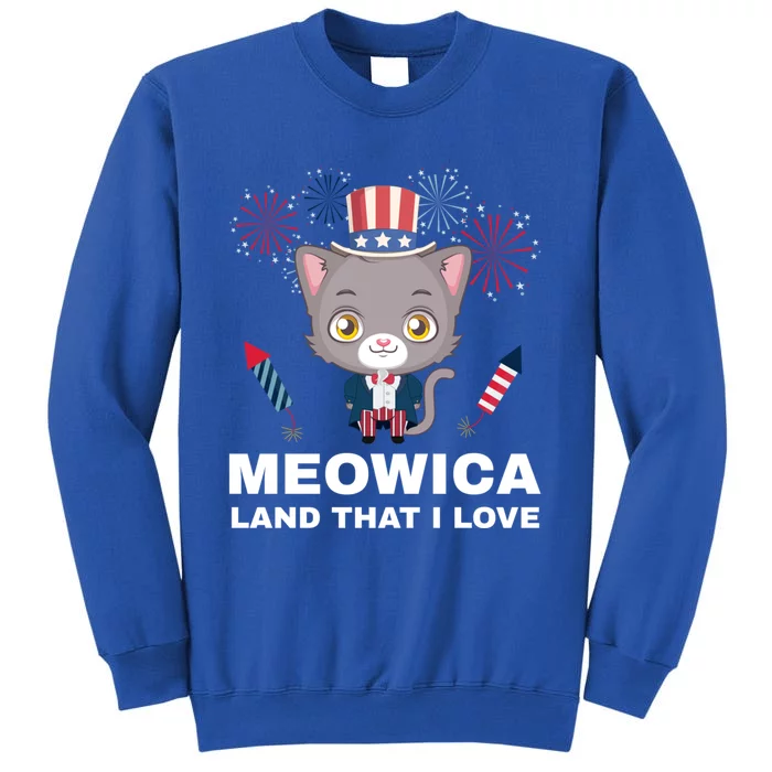 Meowica Land That I Love Usa Gift Tall Sweatshirt