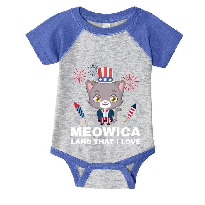 Meowica Land That I Love Usa Gift Infant Baby Jersey Bodysuit