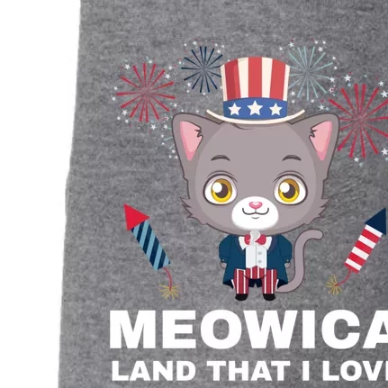 Meowica Land That I Love Usa Gift Doggie 3-End Fleece Hoodie