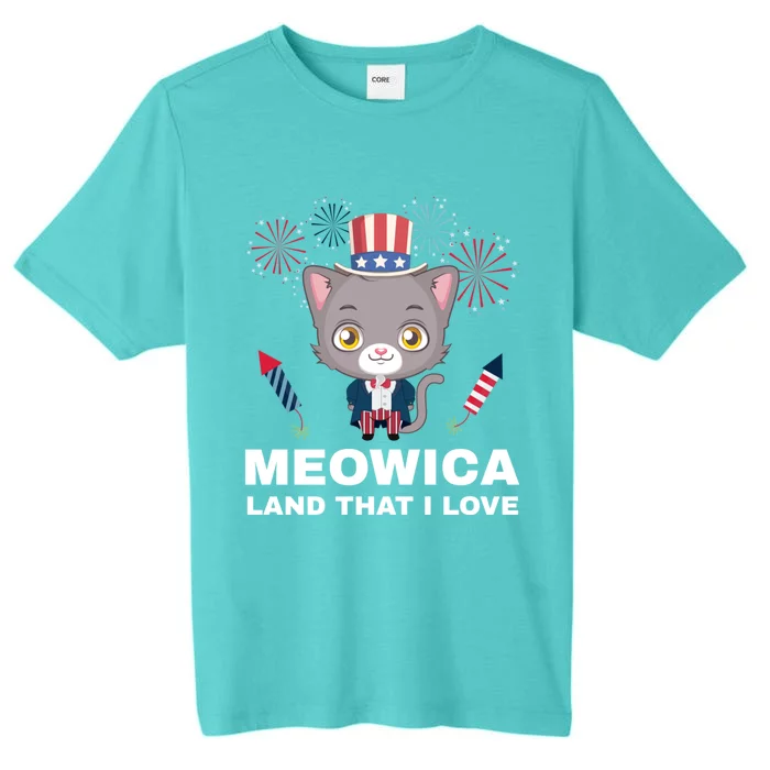 Meowica Land That I Love Usa Gift ChromaSoft Performance T-Shirt