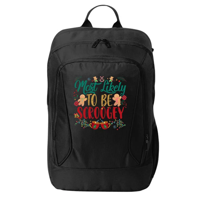 Most Likely To Be Scroogey Family Christmas Matching Pjs City Backpack