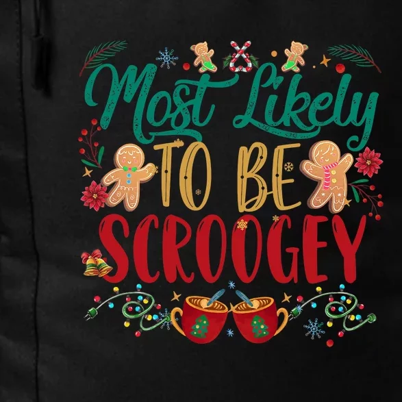 Most Likely To Be Scroogey Family Christmas Matching Pjs Daily Commute Backpack