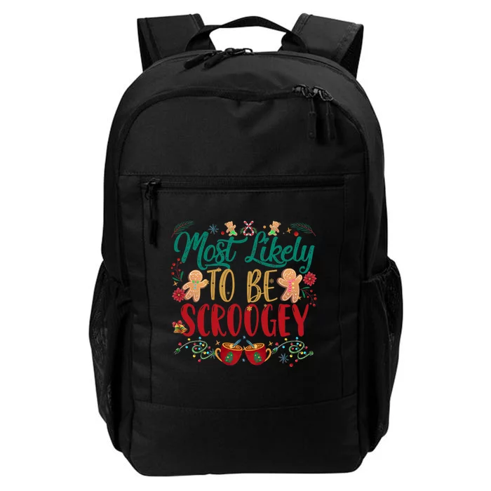 Most Likely To Be Scroogey Family Christmas Matching Pjs Daily Commute Backpack