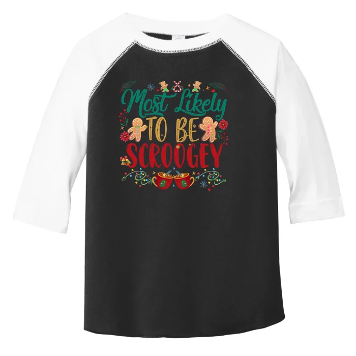 Most Likely To Be Scroogey Family Christmas Matching Pjs Toddler Fine Jersey T-Shirt