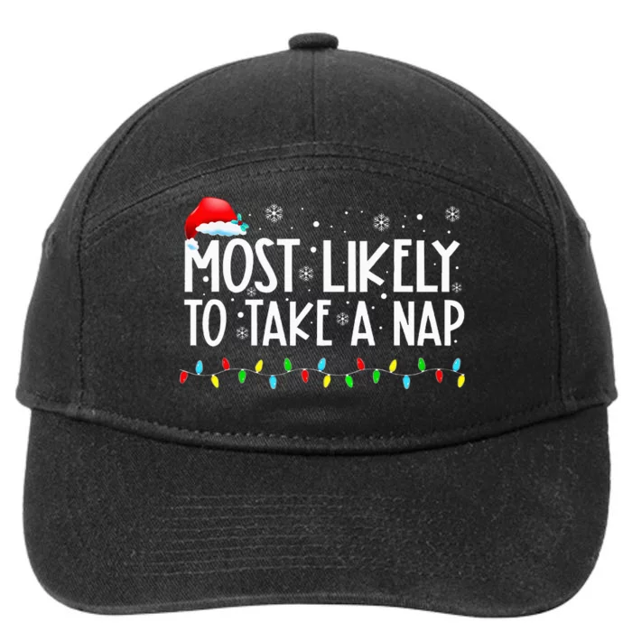 Most Likely To Take A Nap Family Matching Christmas 7-Panel Snapback Hat