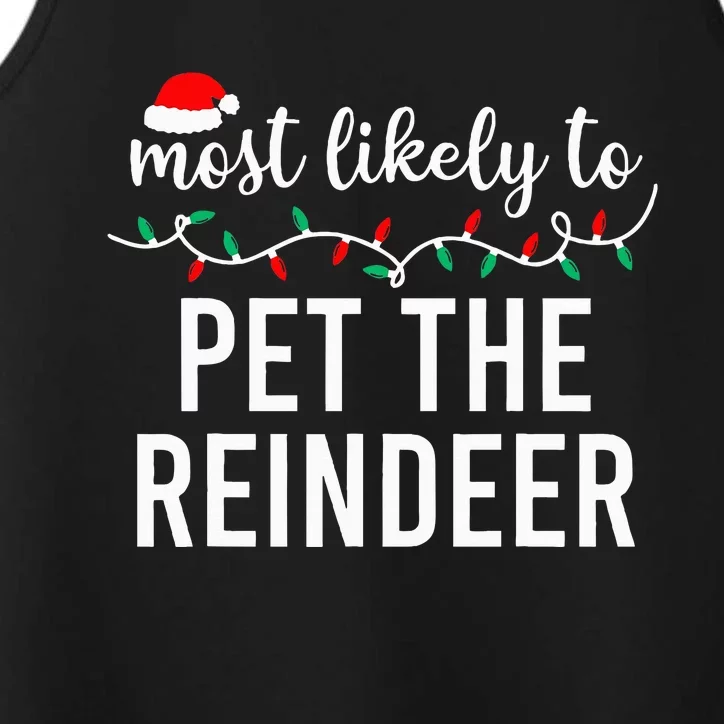 Most Likely To Christmas Matching Family Pajamas Funny Performance Tank