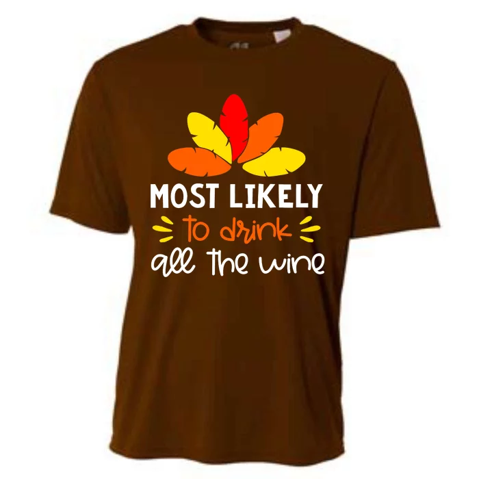 Most Likely To Matching Family Thanksgiving Pajamas Cooling Performance Crew T-Shirt