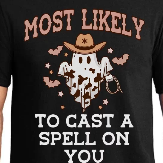 Most Likely To To Cast A Spell On You Ghoul Cowboy Western Pajama Set