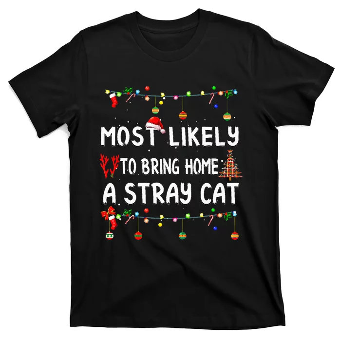 Most Likely To Christmas Funny Matching Family Pajamas T-Shirt