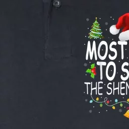 Most Likely To Start The Shenanigans Shirt Family Christmas Softstyle Adult Sport Polo