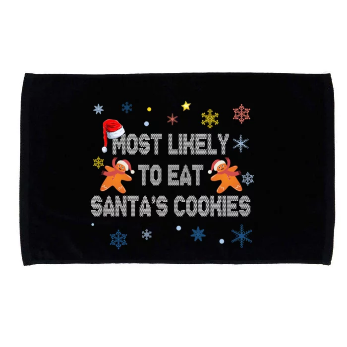 Most Likely To Eat Santa's Cookies Cool Gift Microfiber Hand Towel