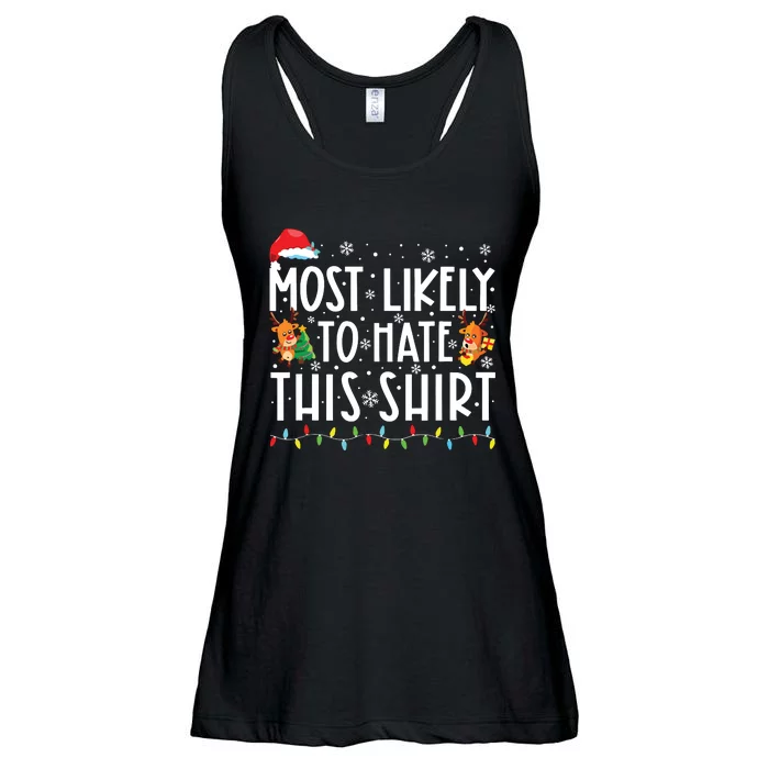 Most Likely To Hate Matching Christmas Funny Family Matching Ladies Essential Flowy Tank