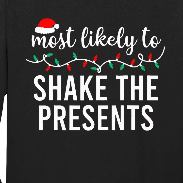 Most Likely To Christmas Matching Family Pajamas Funny Long Sleeve Shirt