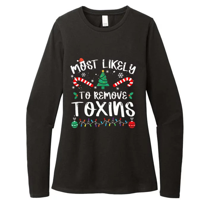 Most Likely To Remove Toxins Dialysis Nurse Christmas Xmas Womens CVC Long Sleeve Shirt