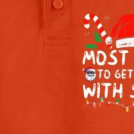 Most Likely To Get Sassy With Santa Christmas Matching Dry Zone Grid Performance Polo