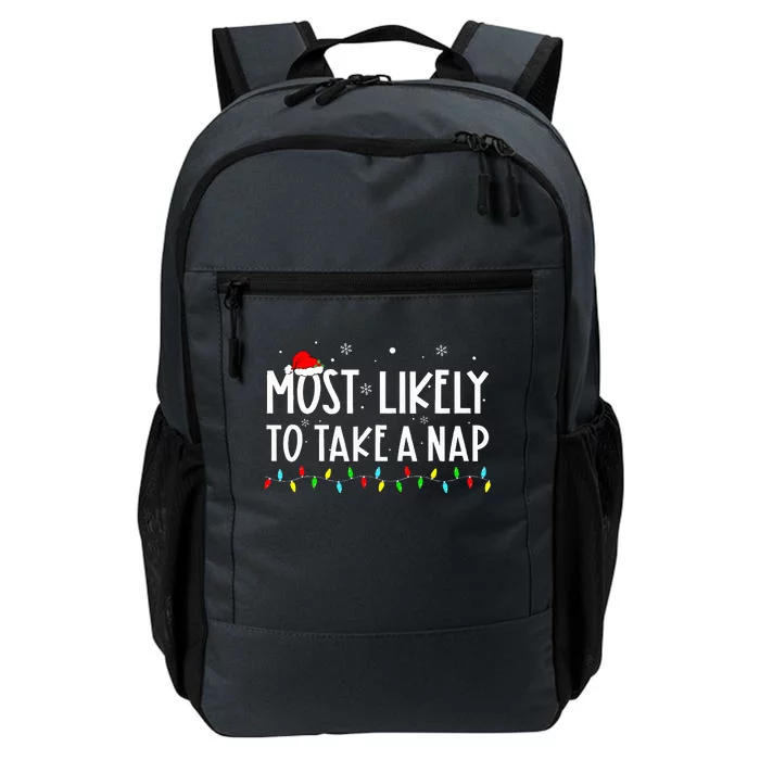 Most Likely To Take A Nap Family Xmas Pajama Christmas Daily Commute Backpack