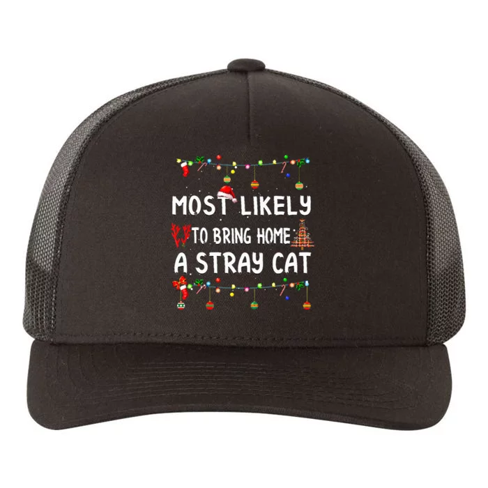 Most Likely To Christmas Funny Matching Family Pajamas Yupoong Adult 5-Panel Trucker Hat