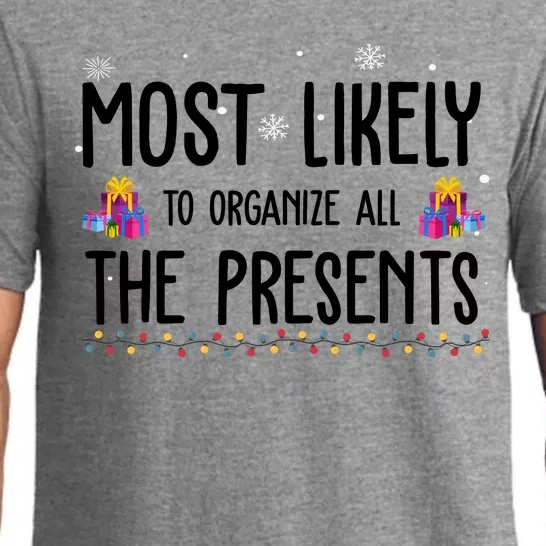 Most Likely To Organize All The Presents Funny Christmas Pajama Set