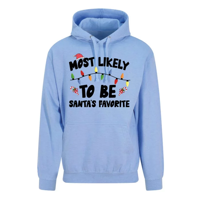 Most Likely To Be SantaS Favorite Unisex Surf Hoodie