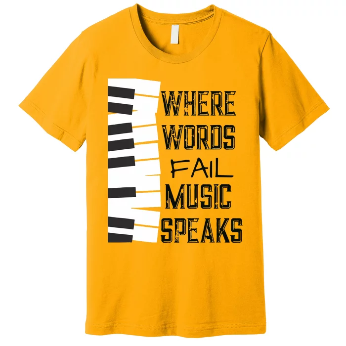 Music Lovers Themed Gift Tee Premium T-Shirt