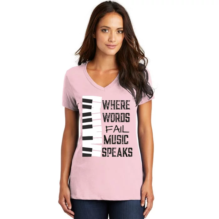 Music Lovers Themed Gift Tee Women's V-Neck T-Shirt