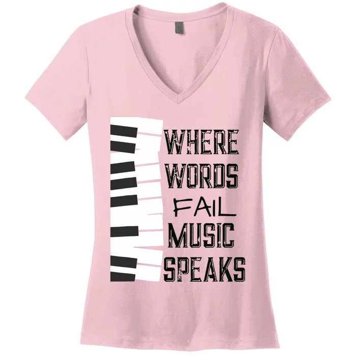 Music Lovers Themed Gift Tee Women's V-Neck T-Shirt