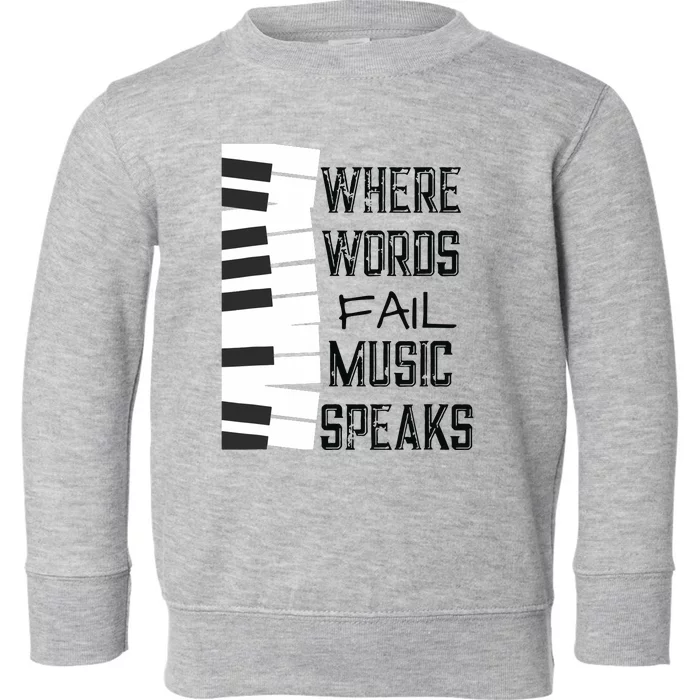 Music Lovers Themed Gift Tee Toddler Sweatshirt