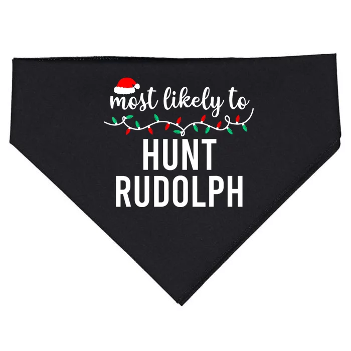 Most Likely To Christmas Matching Family Pajamas Funny USA-Made Doggie Bandana