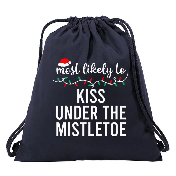 Most Likely To Christmas Matching Family Pajamas Drawstring Bag