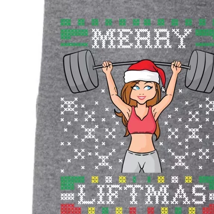 Merry Liftmas Ugly Christmas Sweater Miss Santa Gym Workout Cool Gift Doggie 3-End Fleece Hoodie