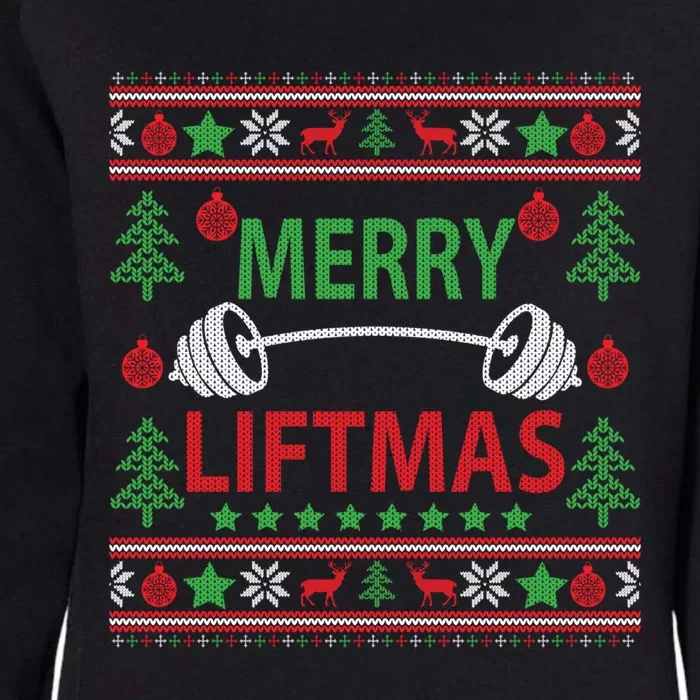 Merry Liftmas Ugly Christmas Sweater Gym Workout Gift Womens California Wash Sweatshirt