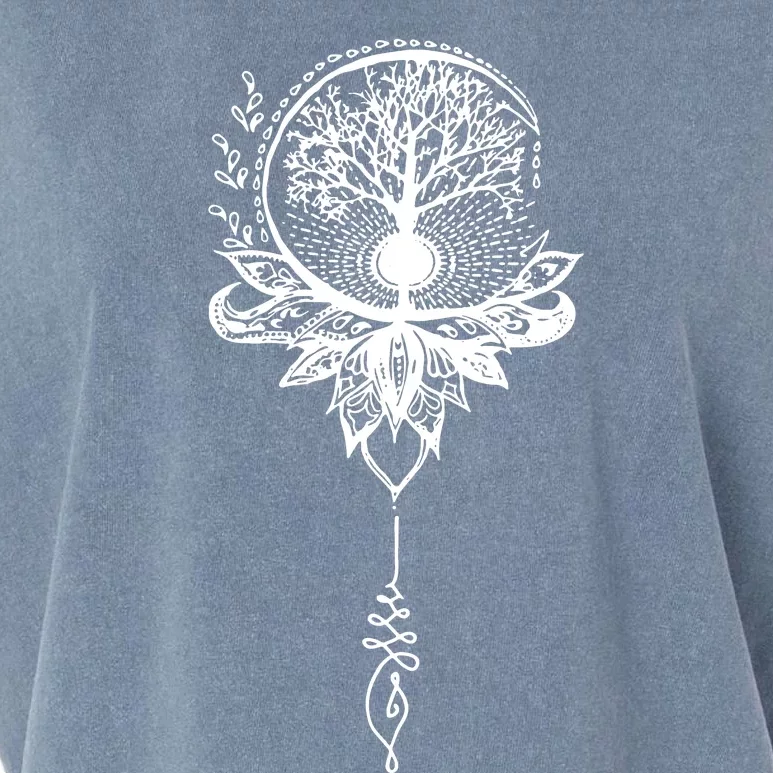 Mandala Lotus Unalome Tree Of Life Garment-Dyed Women's Muscle Tee