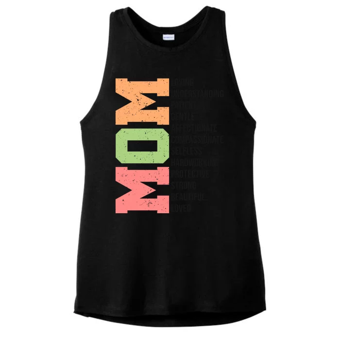 Mom Loving Understanding Patient Mom Definition MotherS Day Ladies Tri-Blend Wicking Tank