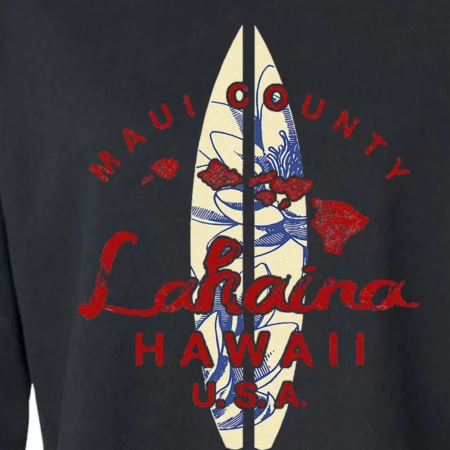 MAUI Lahaina Vintage Hawaiian Islands Hawaii Cropped Pullover Crew