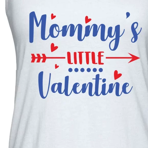 Mommy's Little Valentine Cute Holiday Ladies Essential Flowy Tank