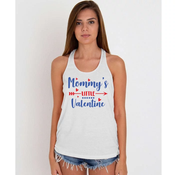 Mommy's Little Valentine Cute Holiday Women's Knotted Racerback Tank