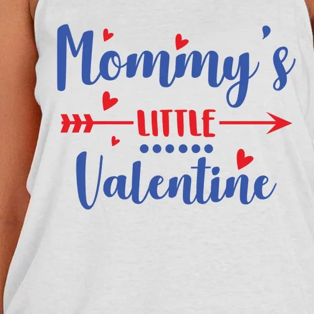 Mommy's Little Valentine Cute Holiday Women's Knotted Racerback Tank