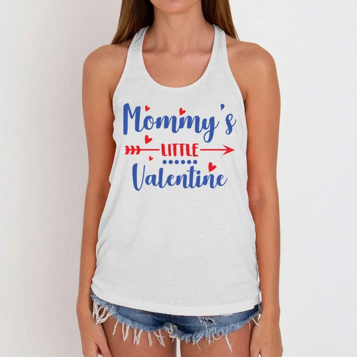 Mommy's Little Valentine Cute Holiday Women's Knotted Racerback Tank