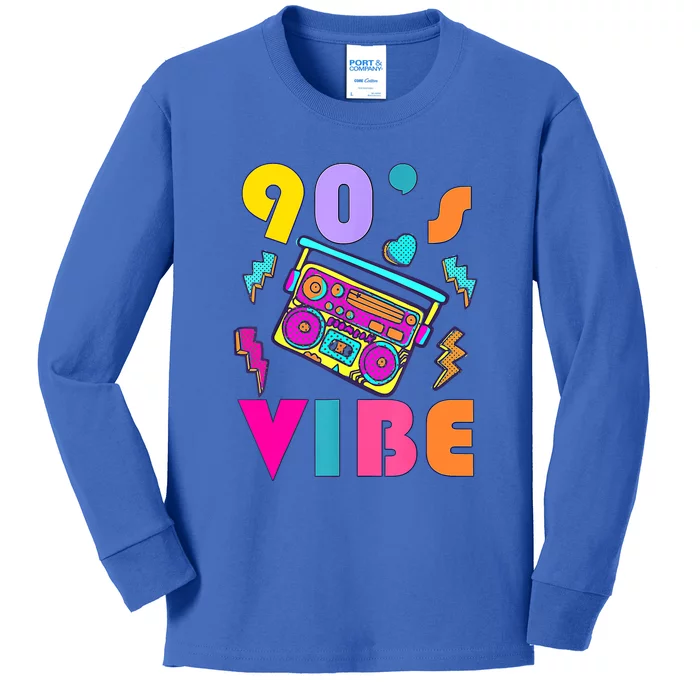 Music Lover Vintage 90s Vibe 90s I Heart The Nineties Kids Long Sleeve Shirt