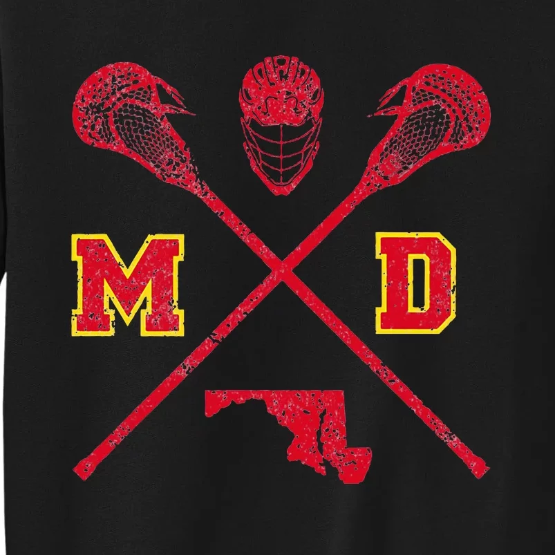 Maryland Lacrosse Vintage Md Lax Weathered Sweatshirt