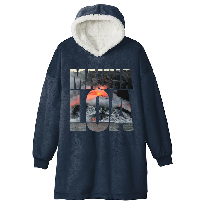 Mauna Loa Volcano Eruption Tourism Souvenir Hooded Wearable Blanket