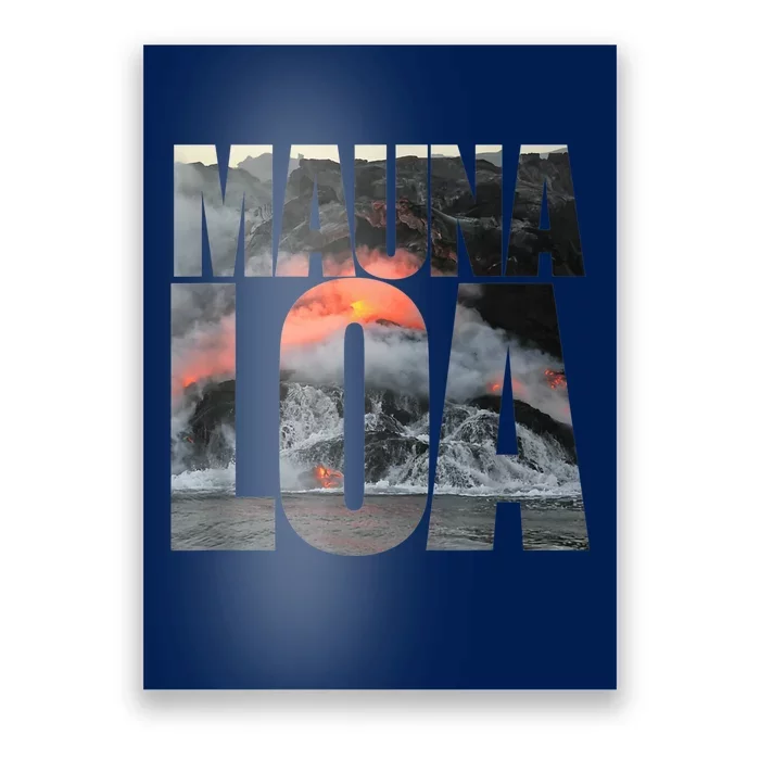 Mauna Loa Volcano Eruption Tourism Souvenir Poster