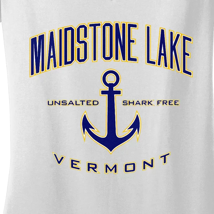 Maidstone Lake Vt Women's V-Neck T-Shirt