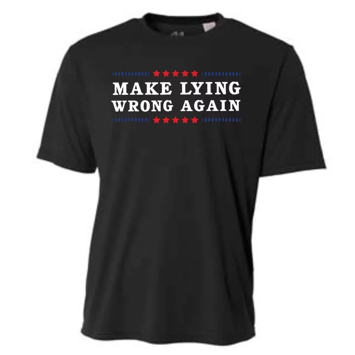 Make Lying Wrong Again Anti Trump Cooling Performance Crew T-Shirt