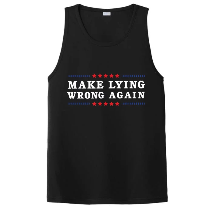 Make Lying Wrong Again Anti Trump Performance Tank