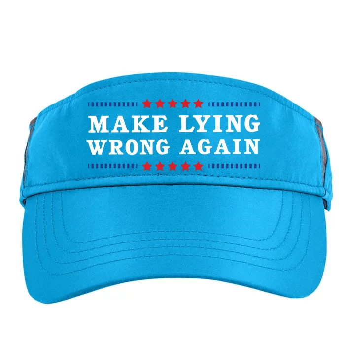 Make Lying Wrong Again Anti Trump Adult Drive Performance Visor