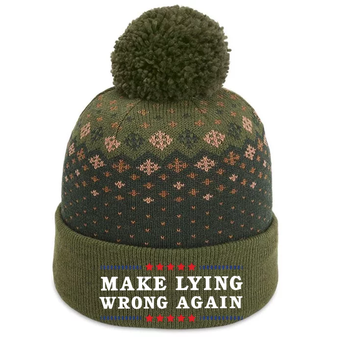 Make Lying Wrong Again Anti Trump The Baniff Cuffed Pom Beanie